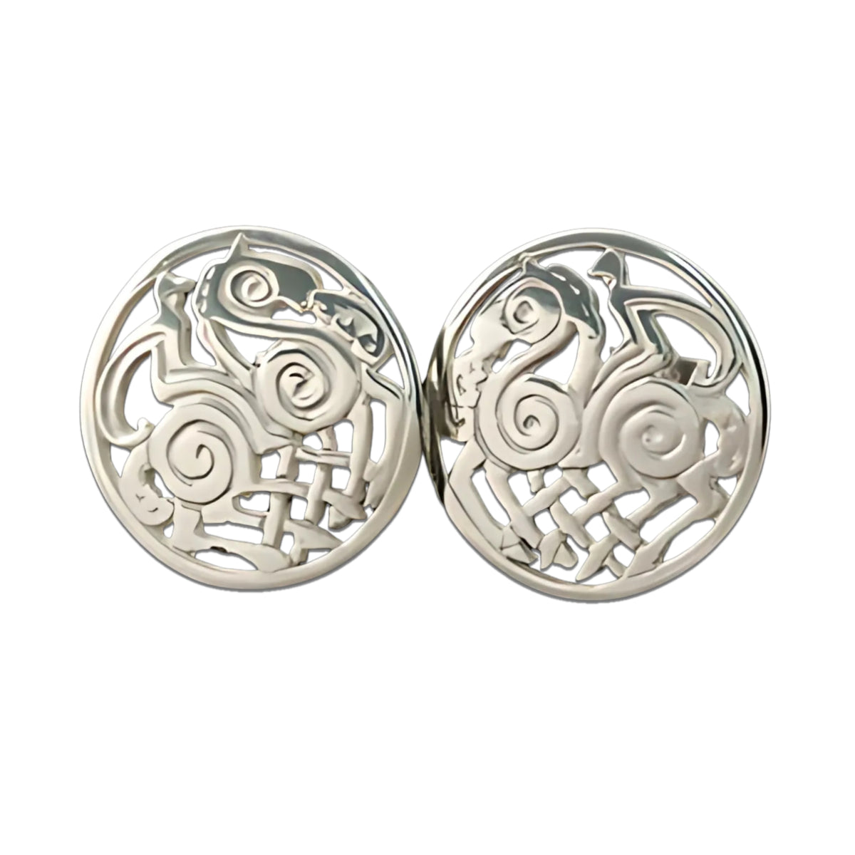 Sterling Silver Or Gold Sleipnir Earrings - E114D- Shetland