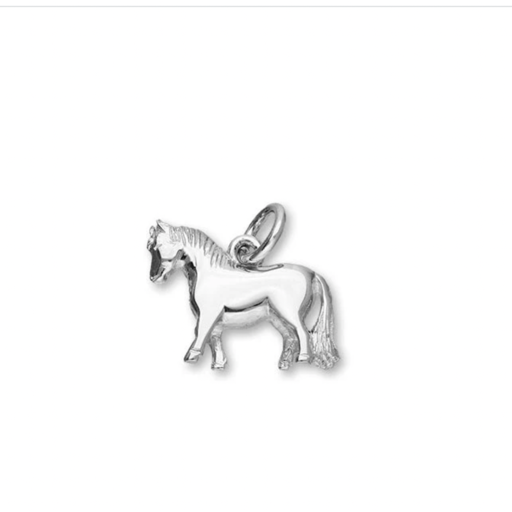 Shetland Pony Silver Pendant On Chain. - UP43 Ortak