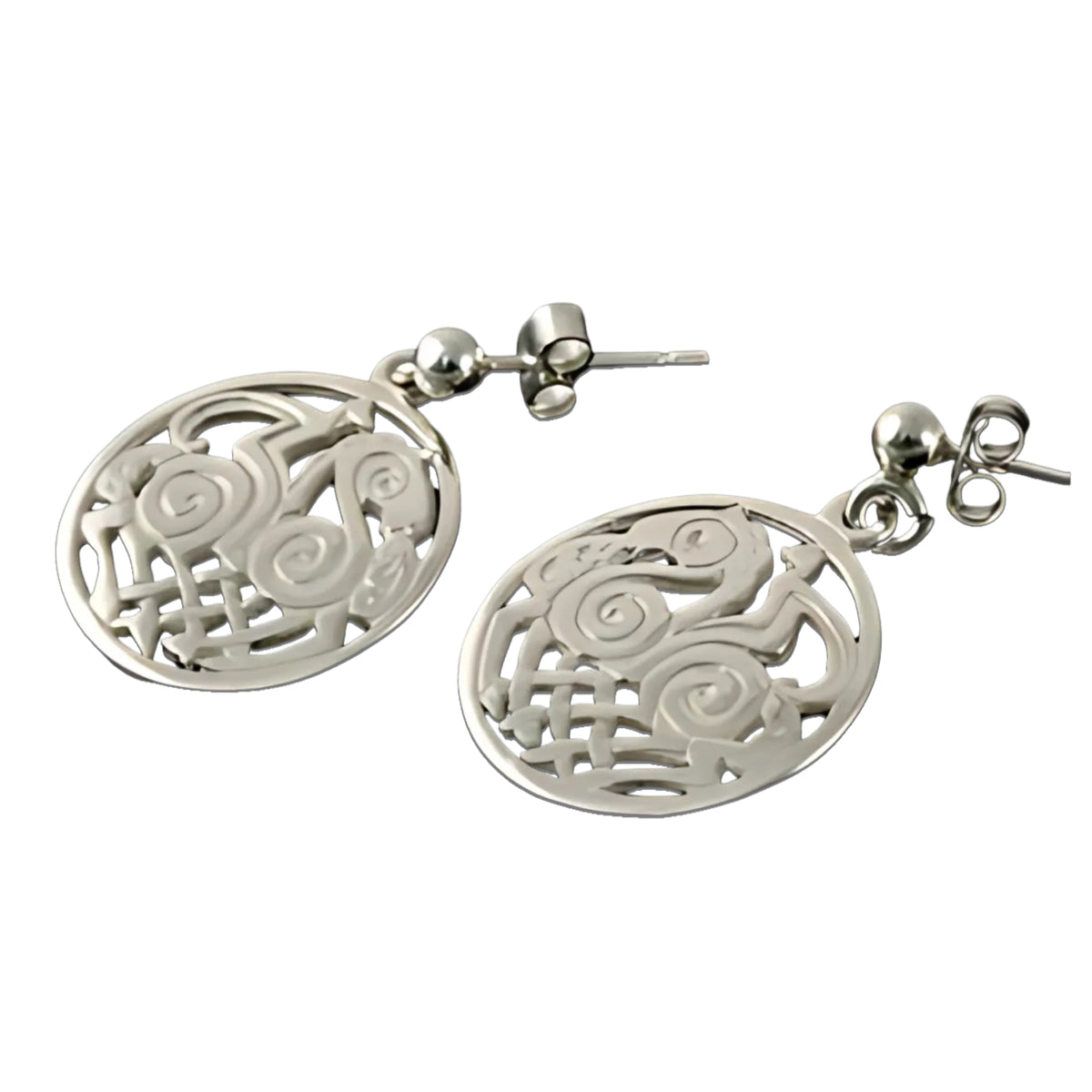 Sterling Silver Or Gold Sleipnir Earrings - E114D- Shetland