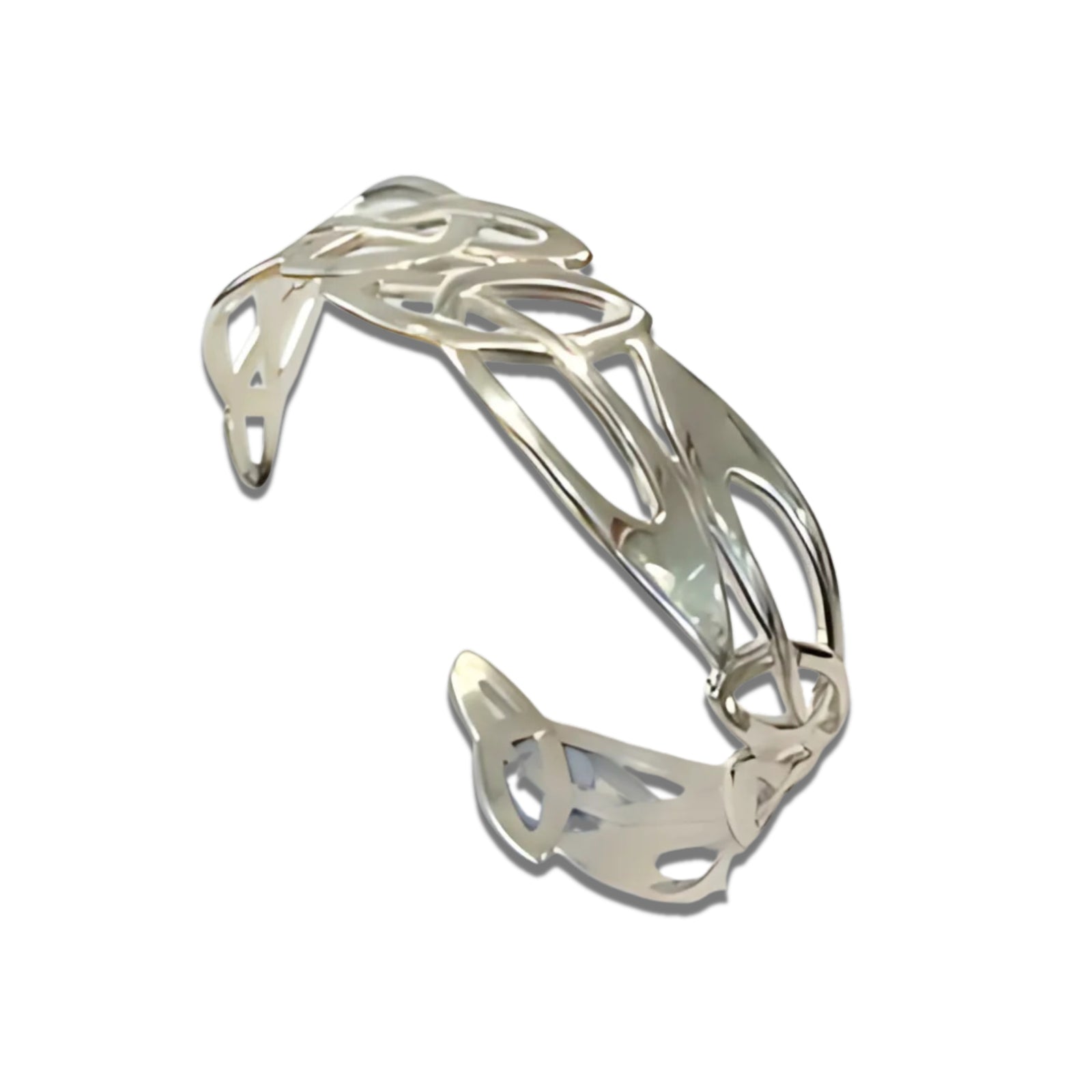 Sensational Celtic Sterling Silver Bangle - BA782