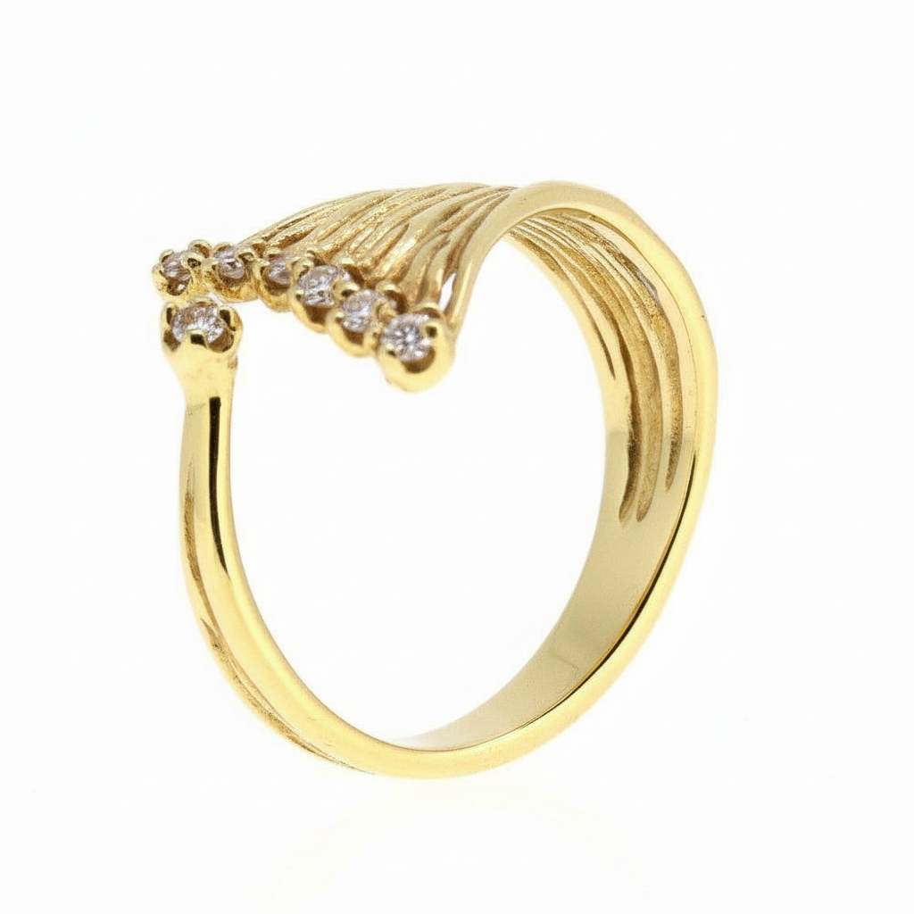 14ct Gold &amp; Diamond Designer Ring -121D