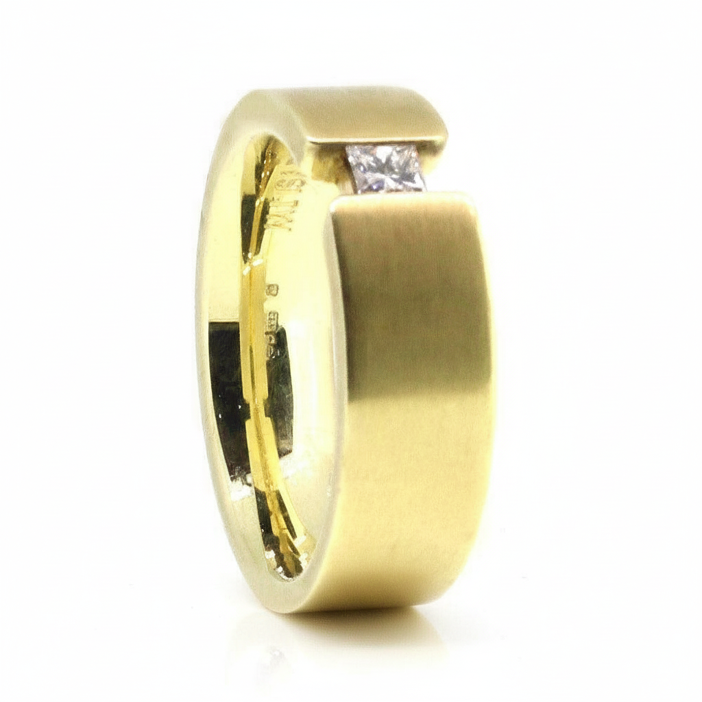 14ct Yellow Gold &amp; Diamond Designer Ring