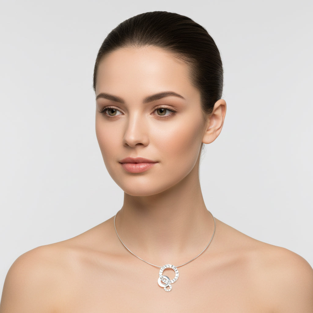 Runic Triple Circle Necklace - 15032 Aurora