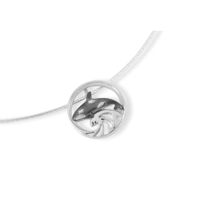 Orca Sterling Silver Necklace - Small or Large - 15160 Aurora