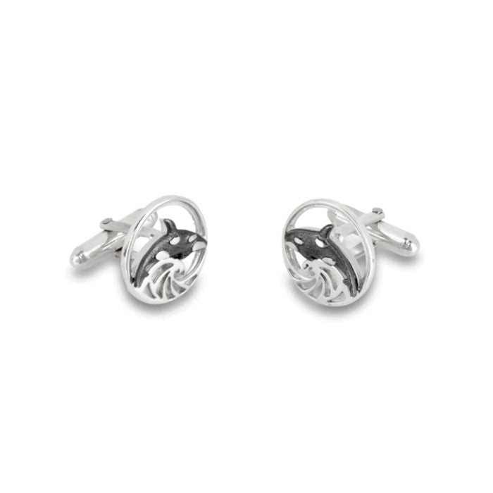 Orca Sterling Silver Cufflinks - 160160 Aurora
