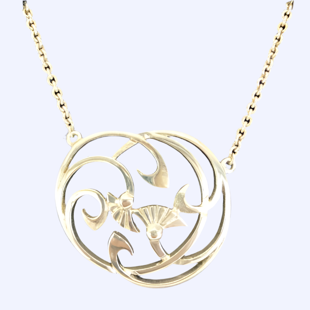 Silver Thistle Necklace - T1