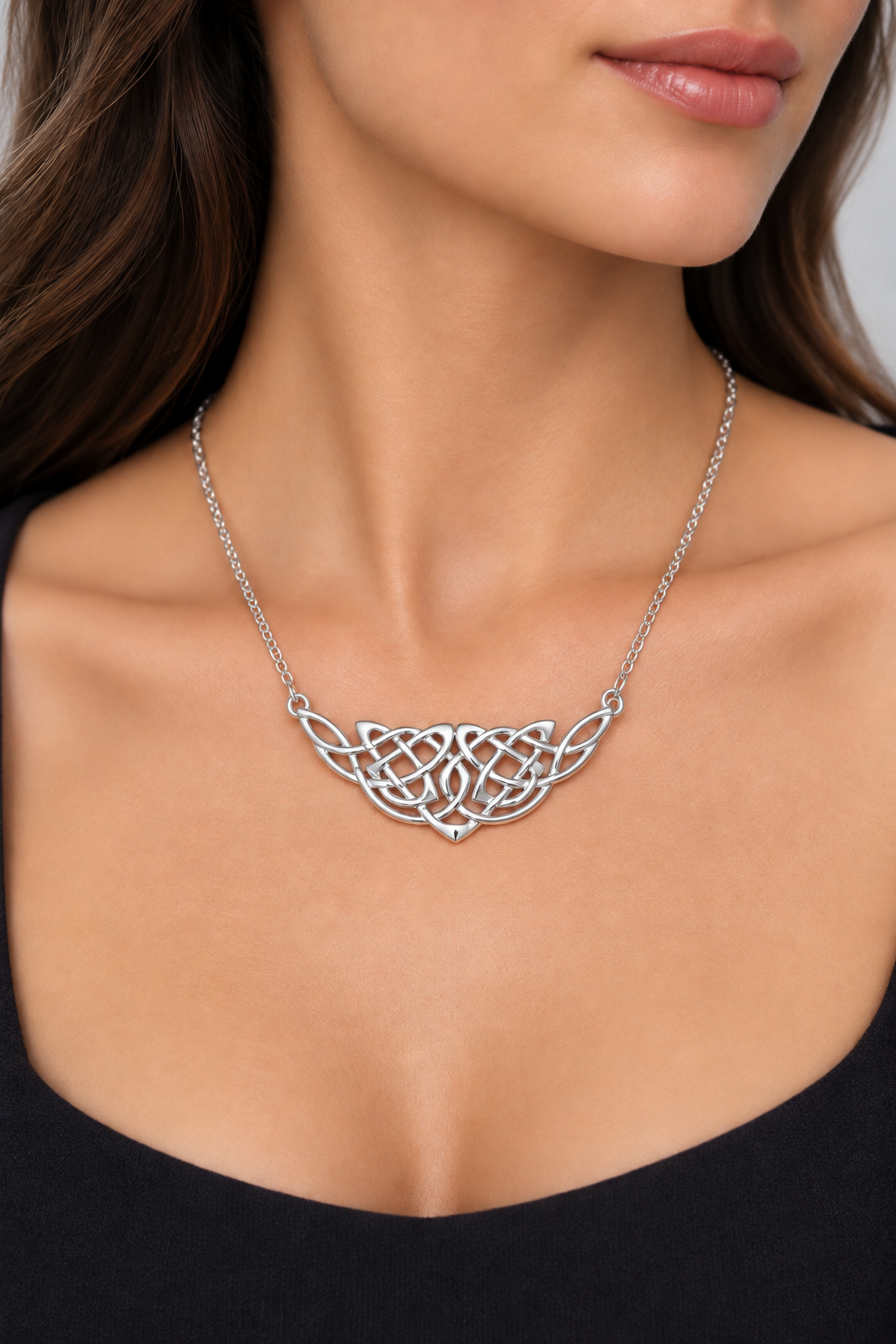 Silver Celtic Knotwork Pendant - C82 Mithril
