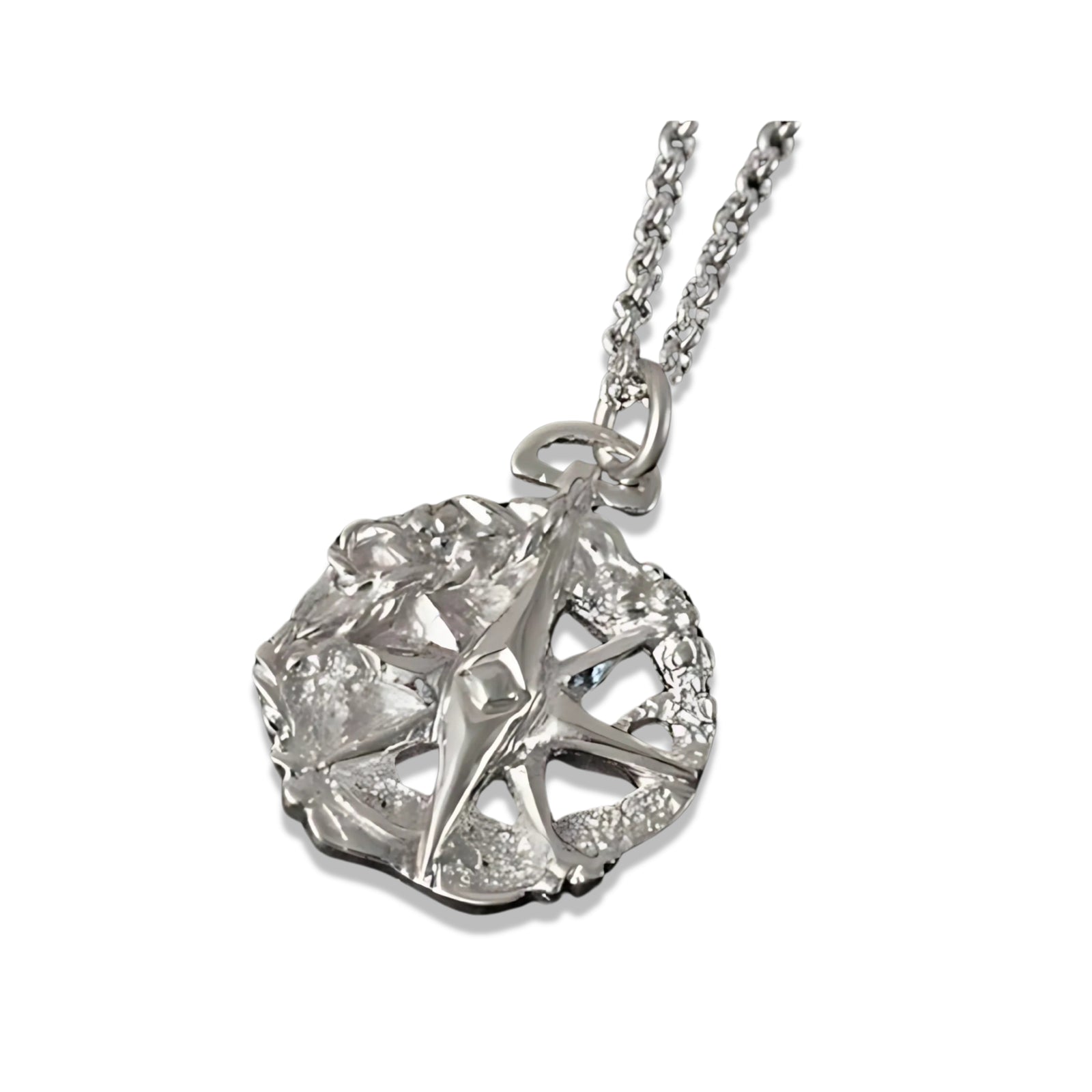 60 Degree North Sterling Silver Small Pendant - P611 Shetland