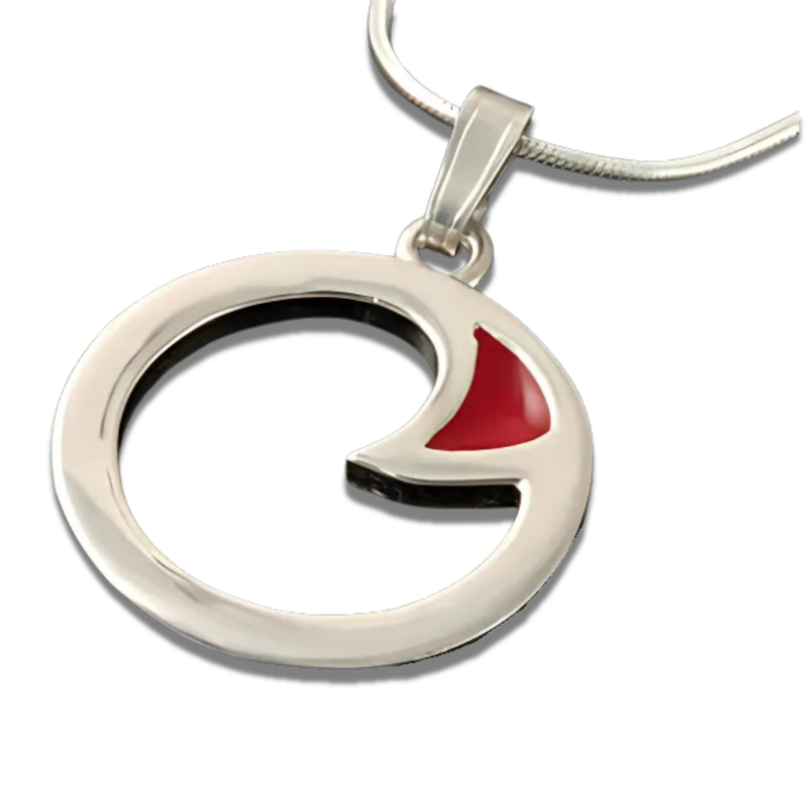 Silver And Enamel Celtic Fire Pendant - CFP13-CF Shetland