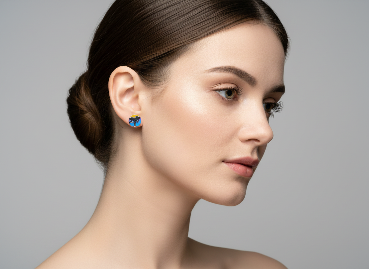 Titanium Tree of life Stud Earrings - E565LBJ