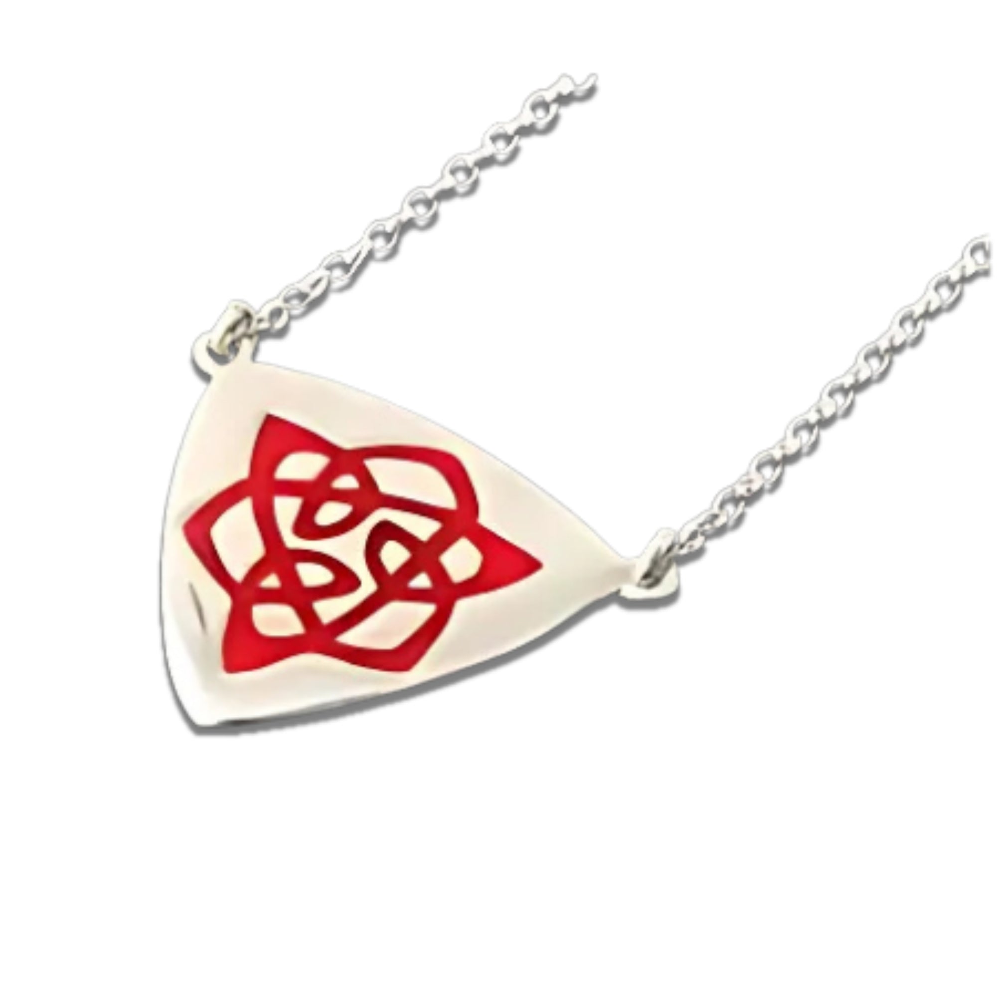 Sterling Silver Celtic Fire Necklace - CFP16- Shetland