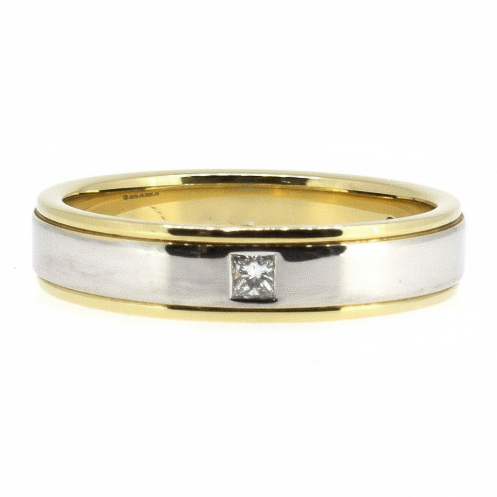 18 Carat Yellow &White Gold Diamond Wedding Ring - XD312