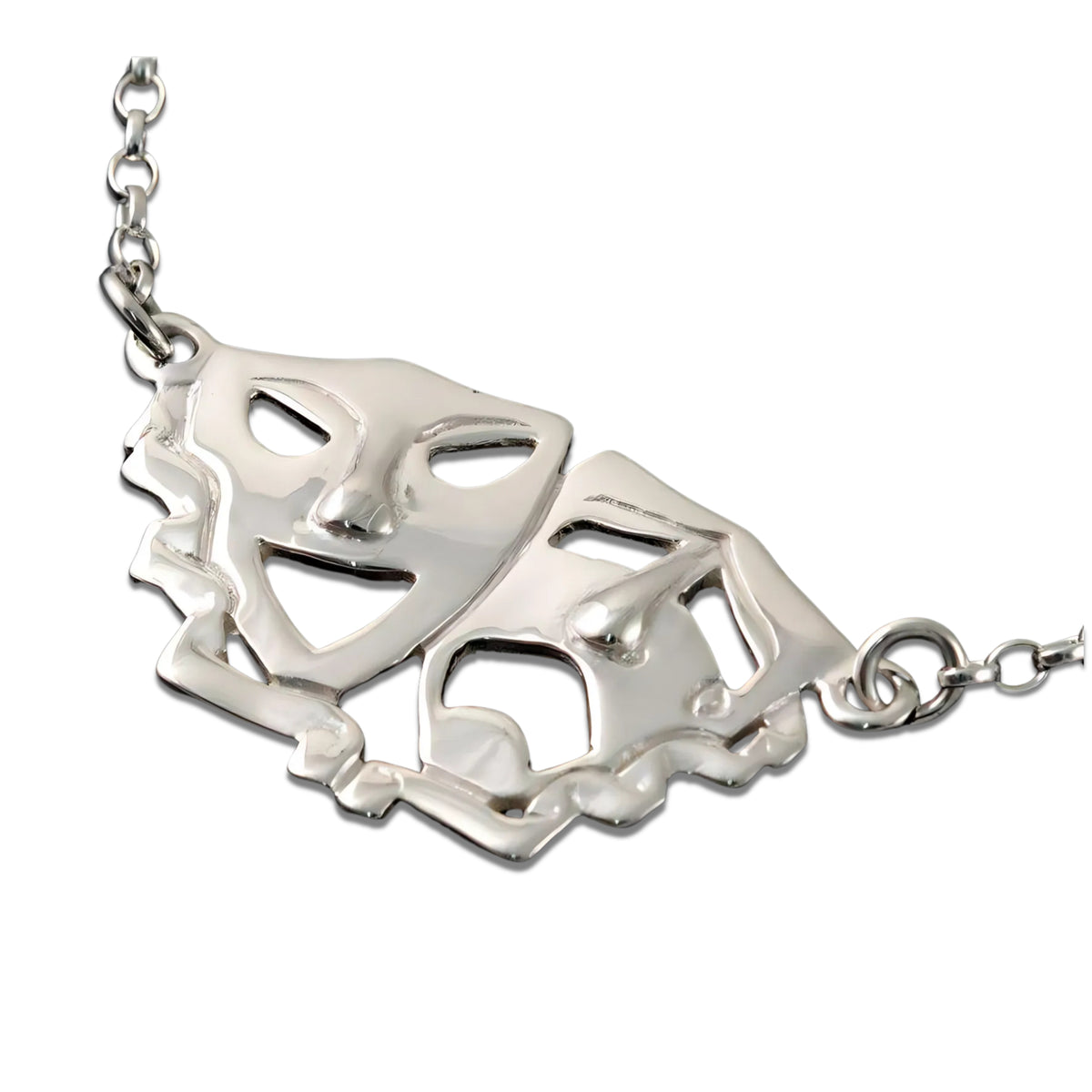 Silver Or Gold Drama/Tragedy Necklace - P48 Shetland