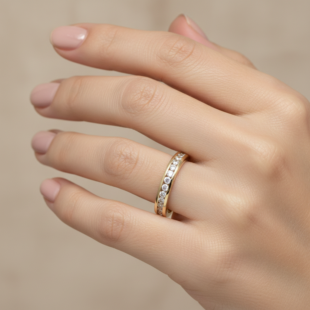 18ct Yellow Gold and Diamond 0.75 Carat Eternity ring