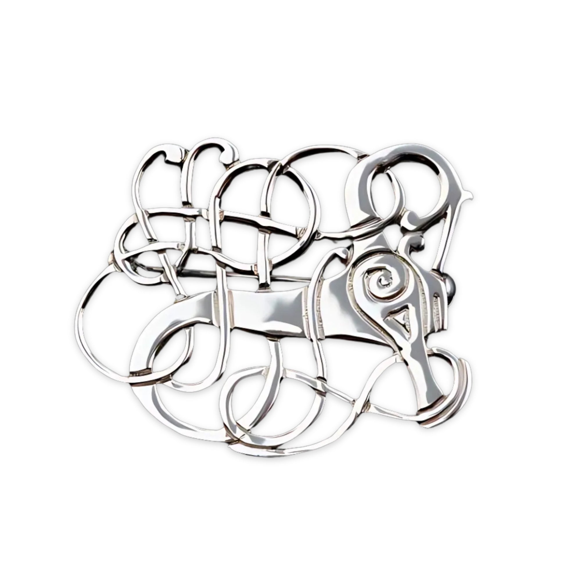 Sterling Silver or Gold Nordic Brooch - B30