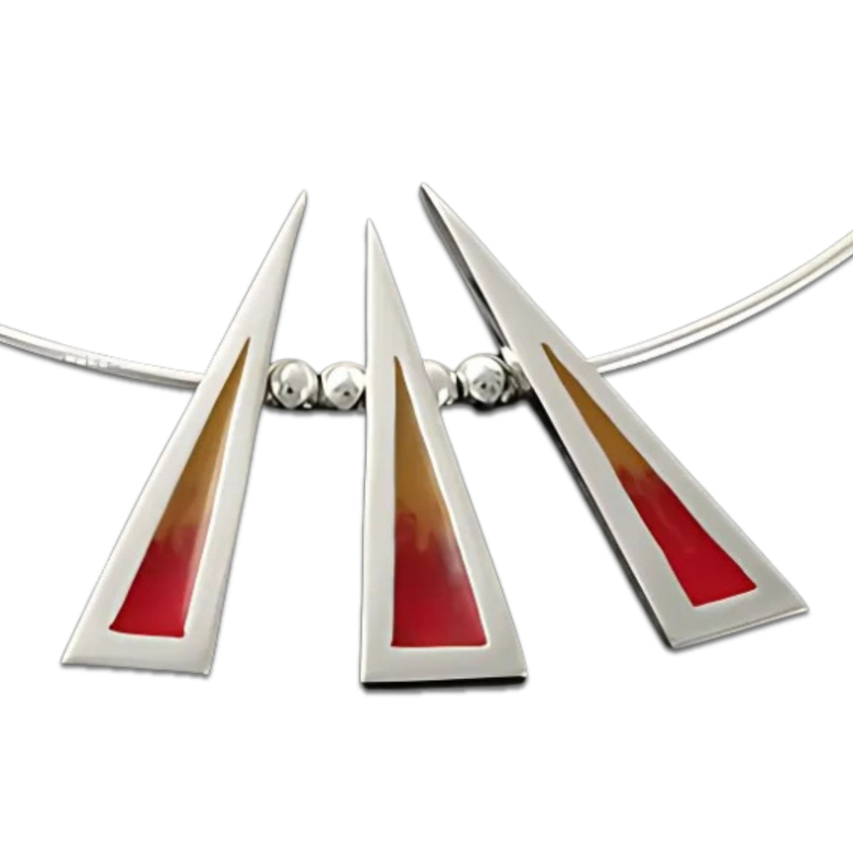 Silver Enamel Celtic Fire Three Piece Pendant -CFP04 Shetland