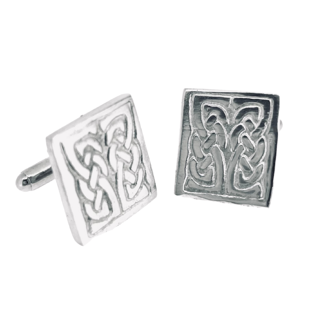 Square Celtic Knot Pewter Cufflinks PC209 Pewtermill