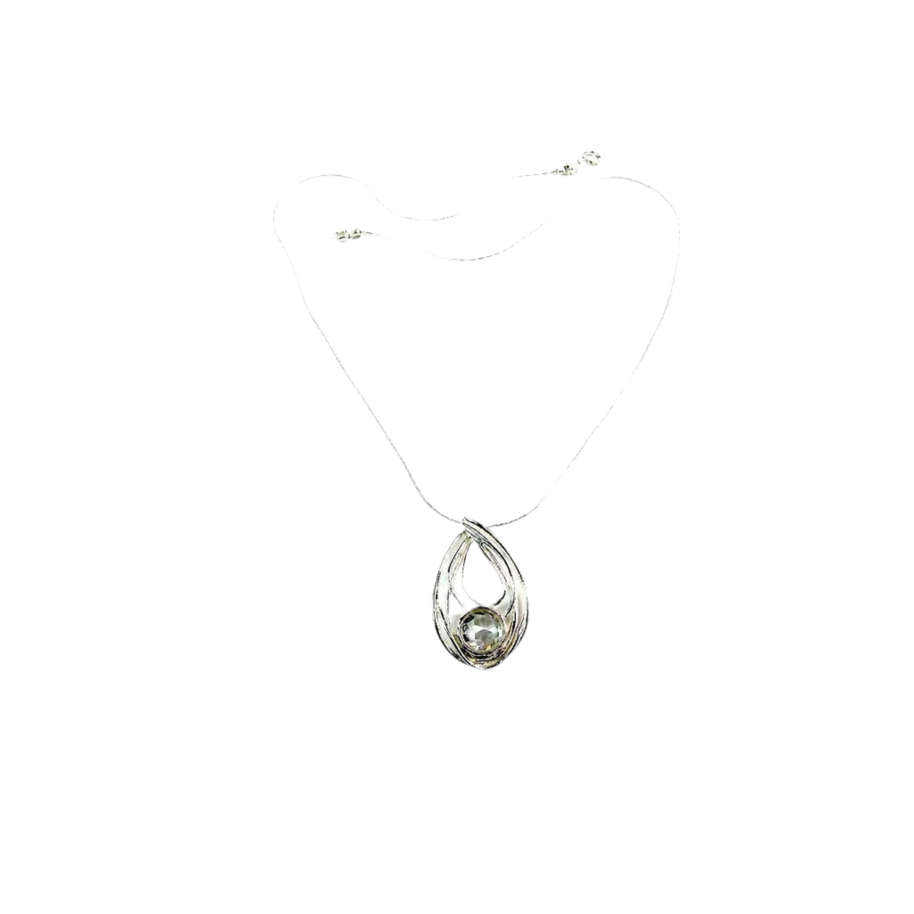 Sterling Silver Pendant With Cubic Zirconium -NW6298