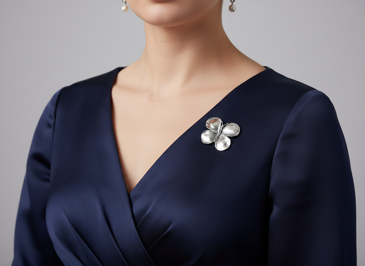 Sterling Silver Butterfly Brooch