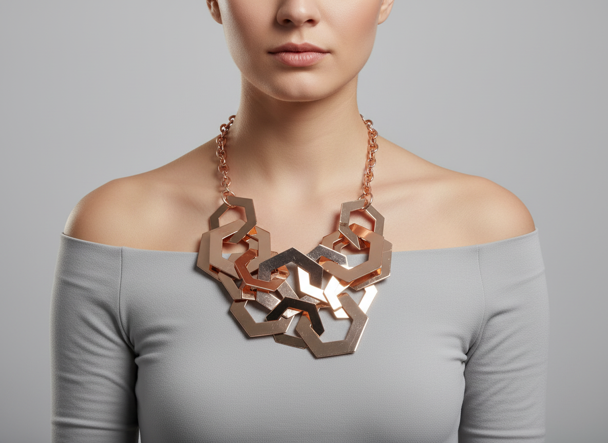 Fashion Jewellery Copper Coloured Necklace