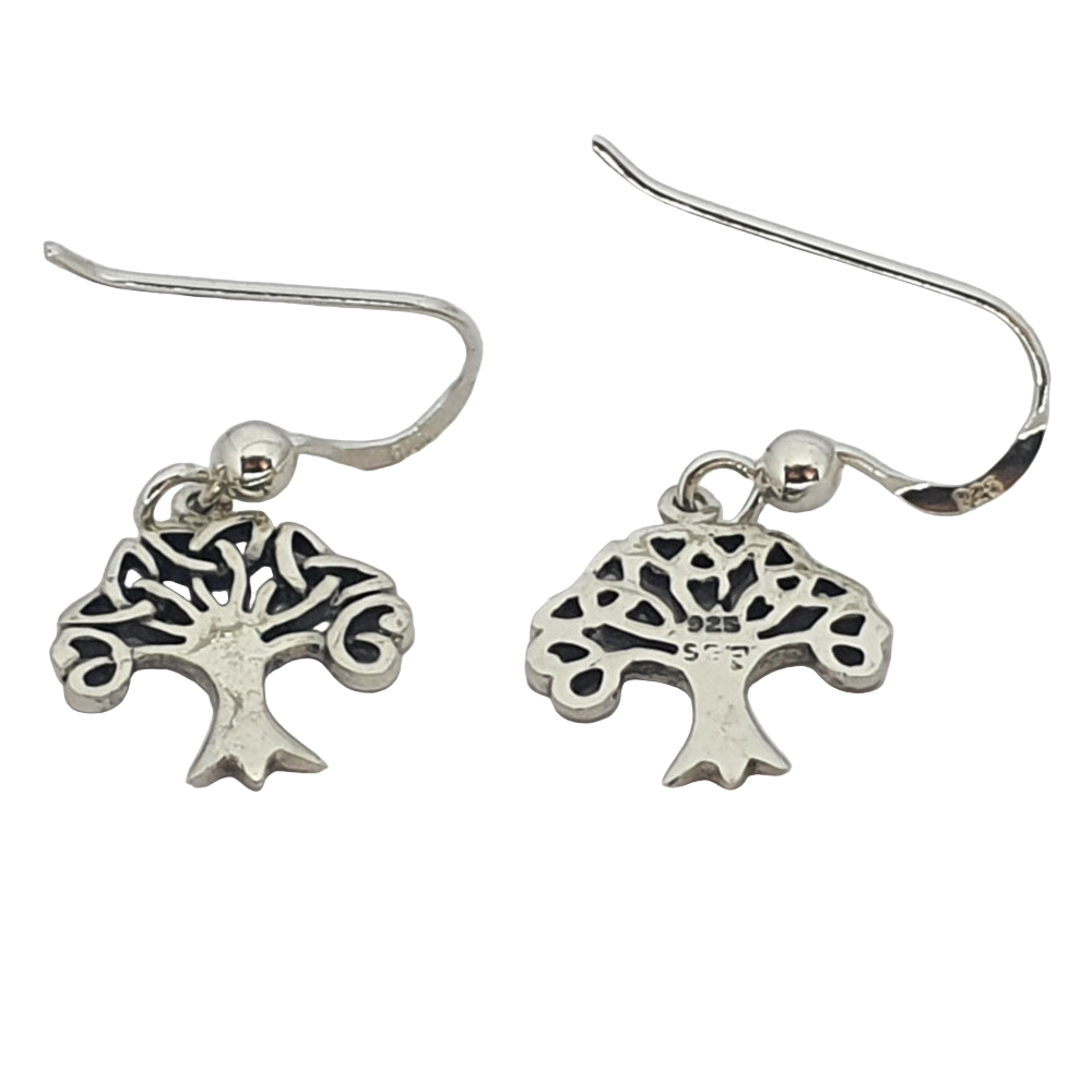 Sea Gems Sterling Silver Tree of Life Earrings  - 4323