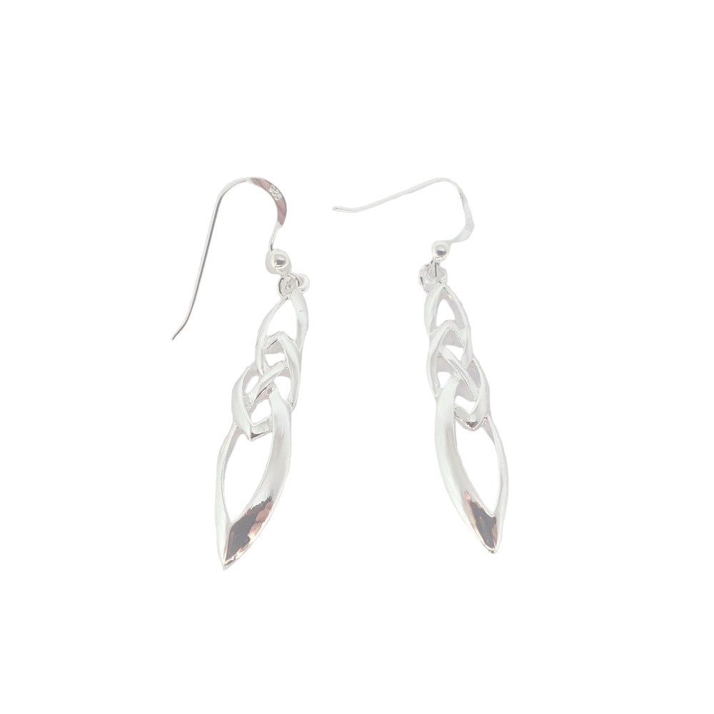 Sea Gems Sterling Silver Celtic Knotwork Drop Earrings  - 9192