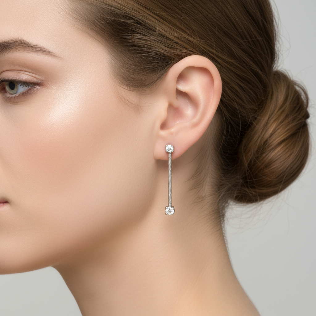 Marco Big, 18ct White Gold and Diamond Earrings - OG208