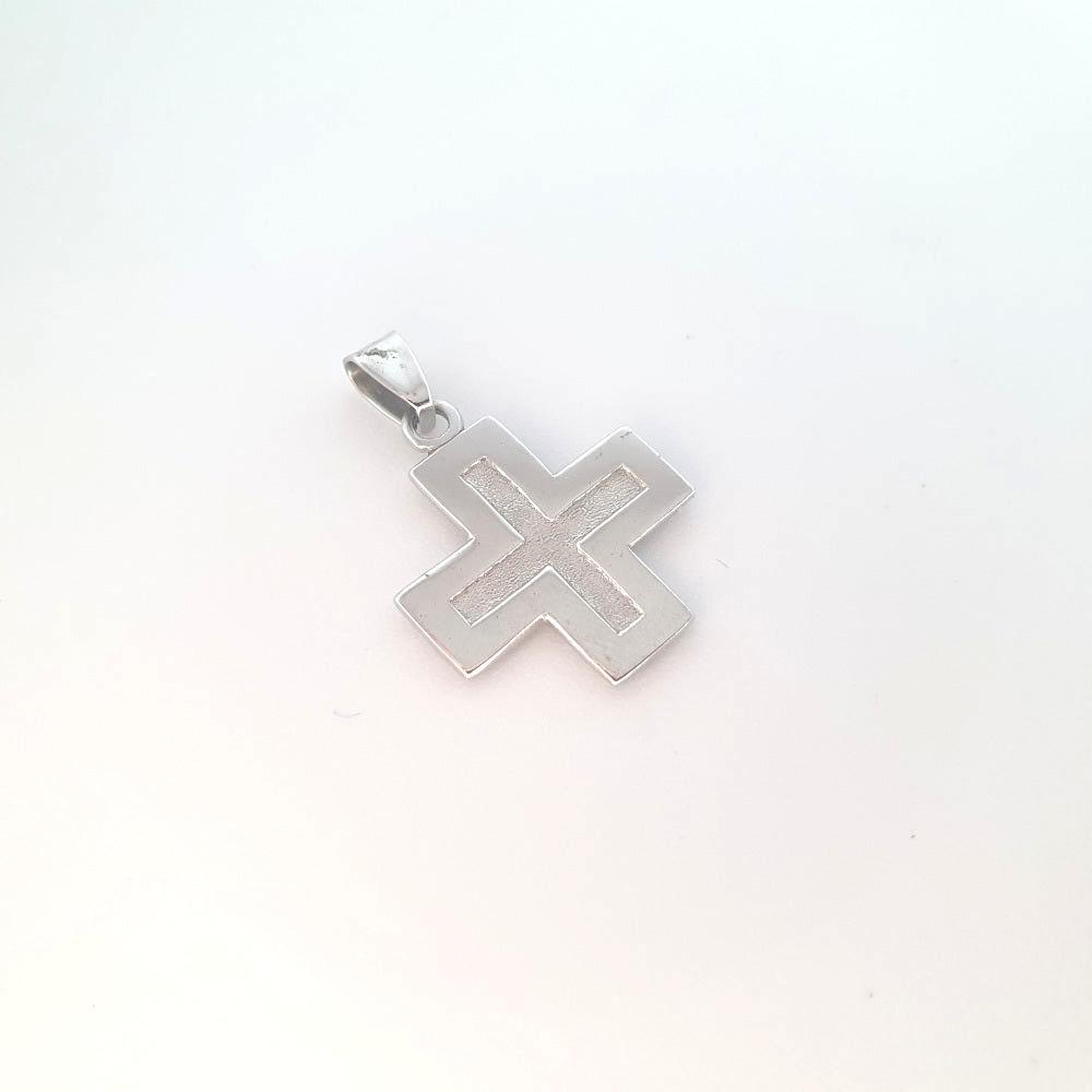 14ct White Gold Cross Pendant