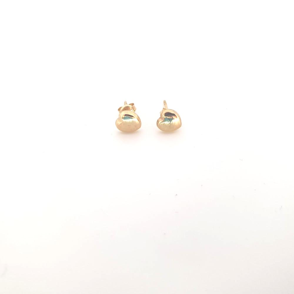 9ct Yellow Gold Round Stud Earrings