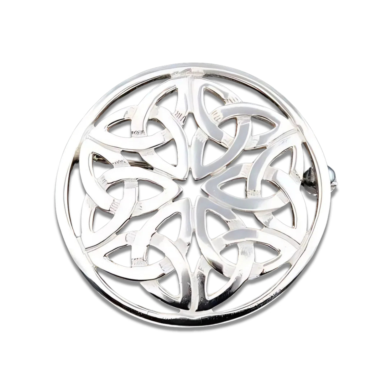 Sterling Silver or Gold Celtic Brooch - B430 Shetland