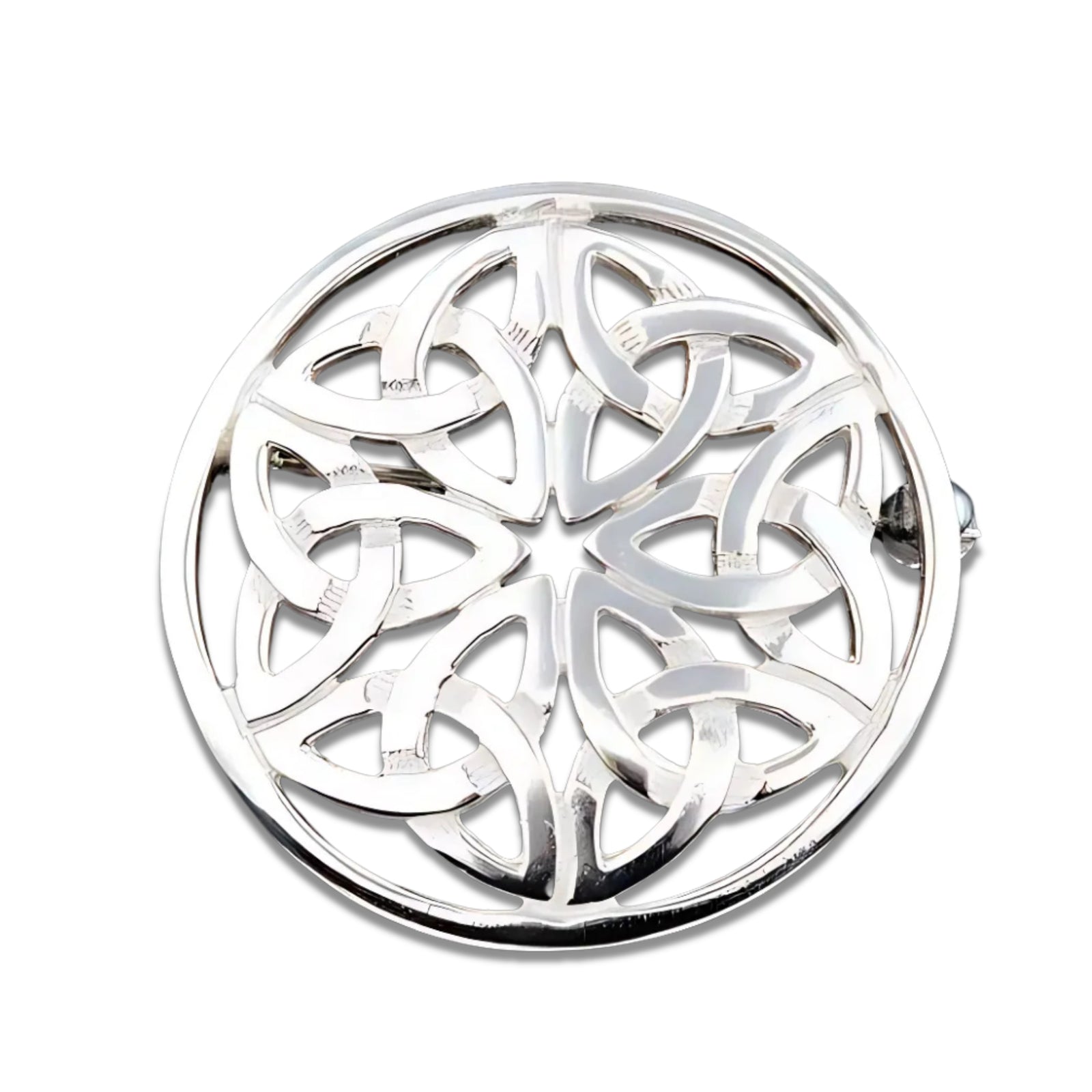 Sterling Silver or Gold Celtic Brooch - B430 Shetland