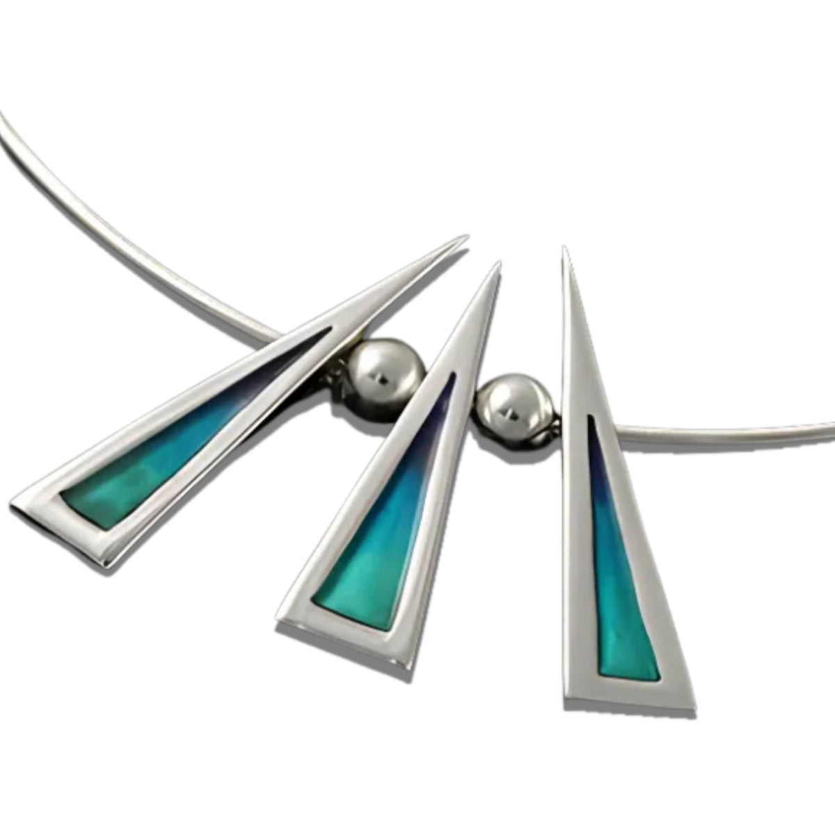 Silver Enamel Celtic Fire Three Piece Pendant -CFP04 Shetland