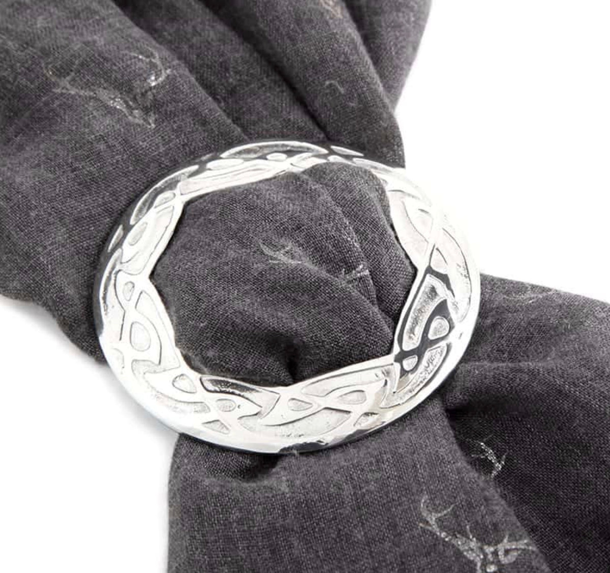 Pewter Celtic Knot Scarf Ring.LSR4 Pewtermill