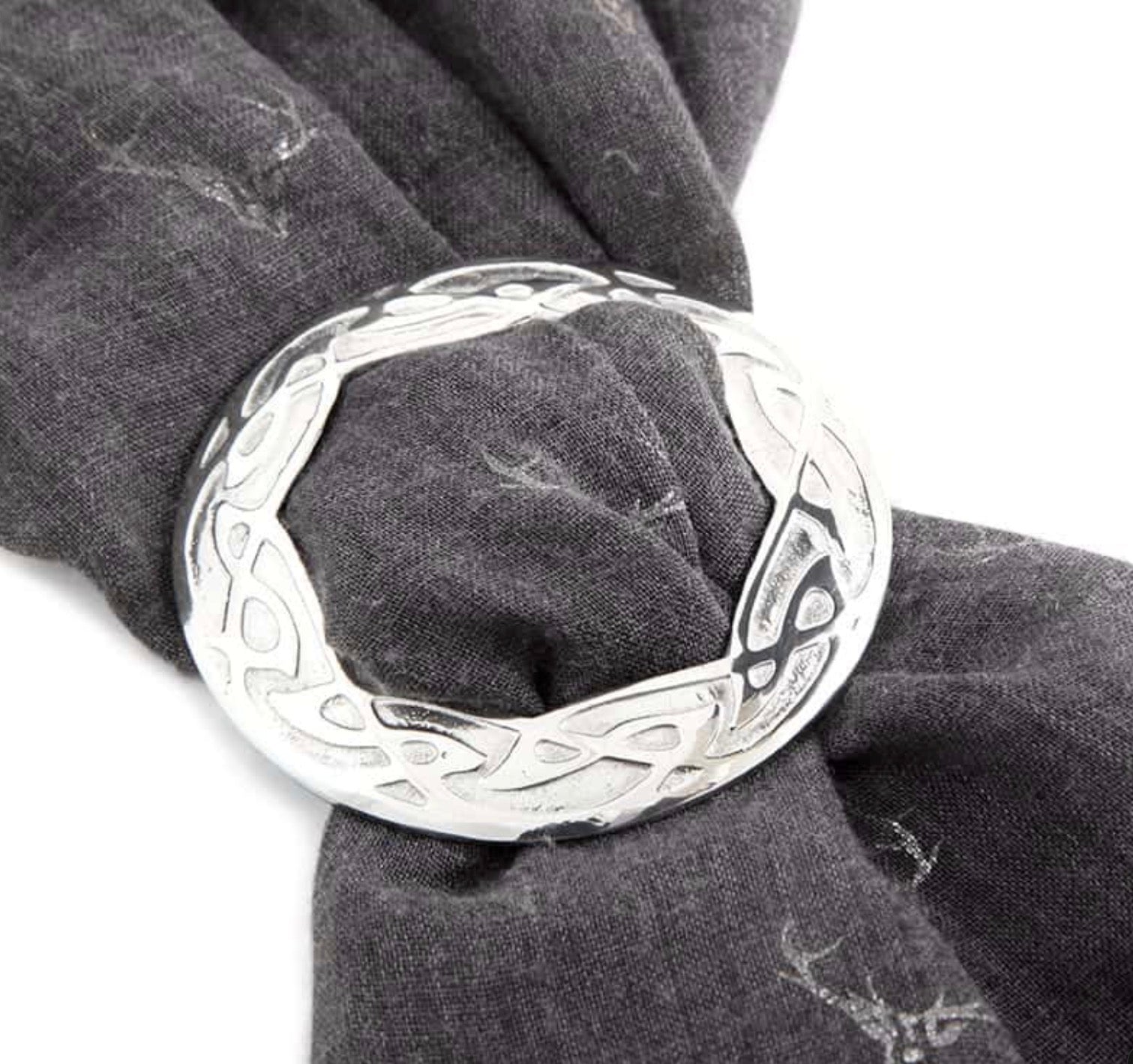 Pewter Celtic Knot Scarf Ring.LSR4 Pewtermill