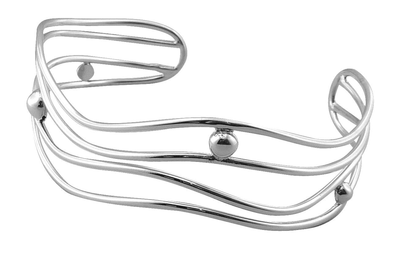 Sterling Silver Contemporary Bangle bt1459