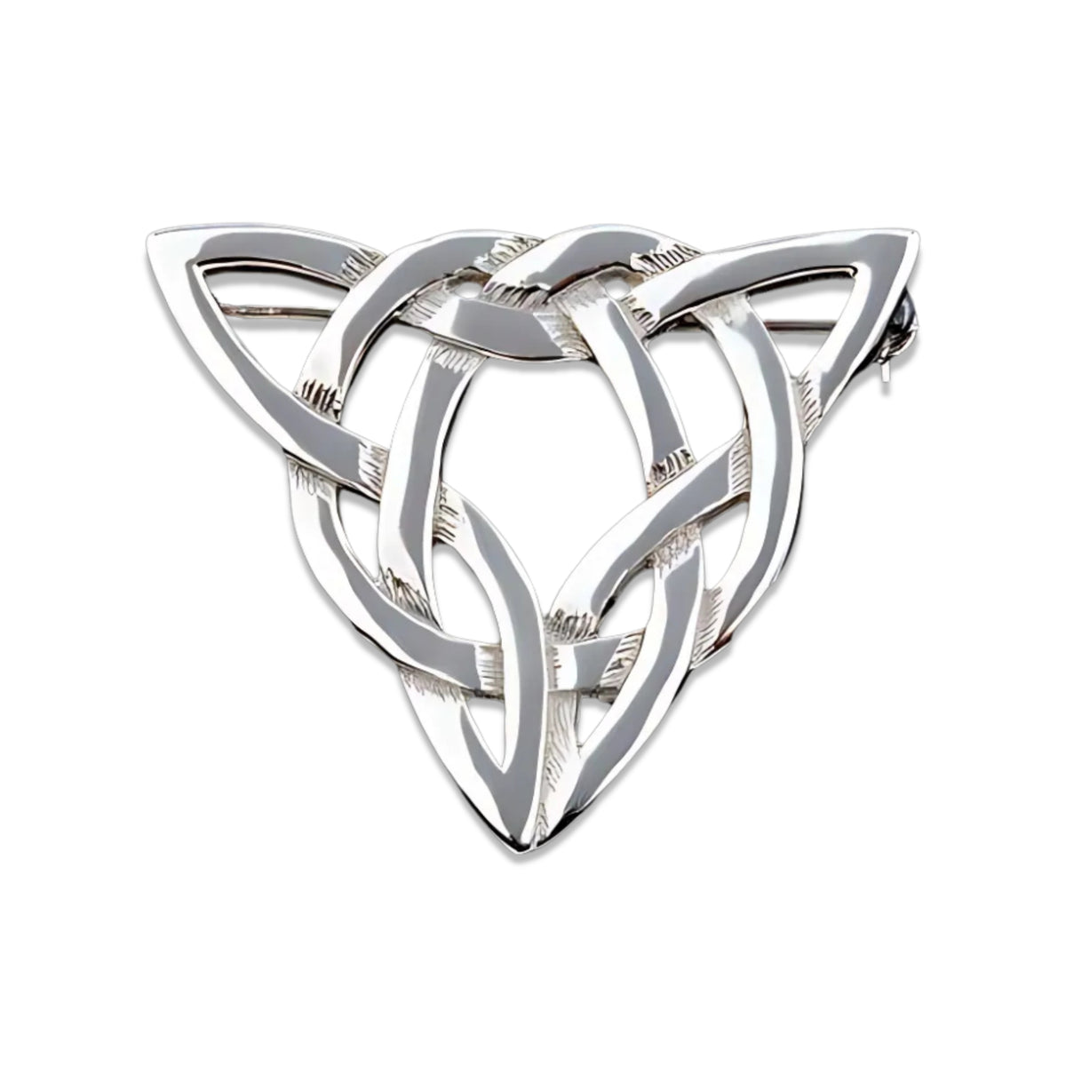 Sterling Silver or Gold Celtic Brooch - B190 Shetland