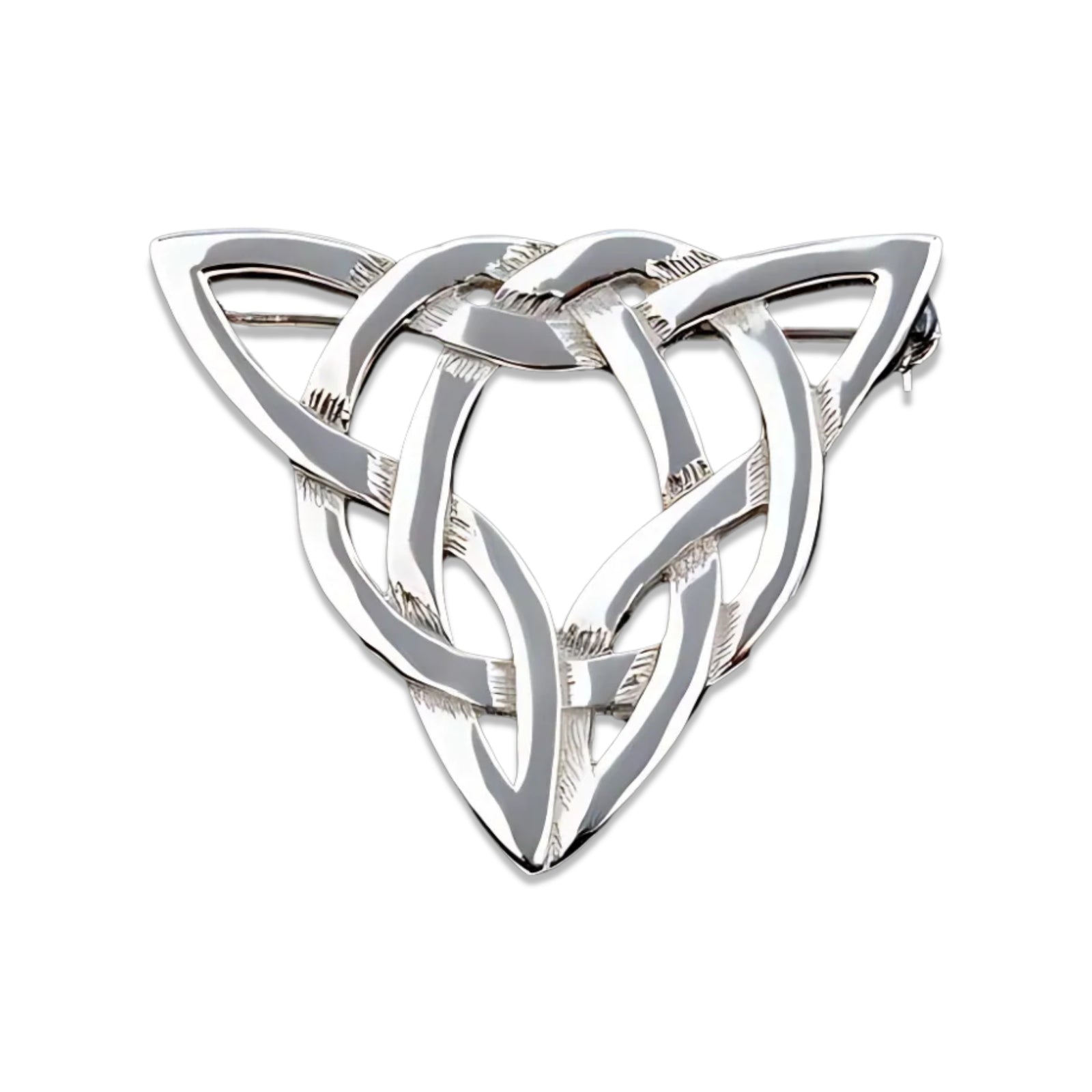 Sterling Silver or Gold Celtic Brooch - B190 Shetland