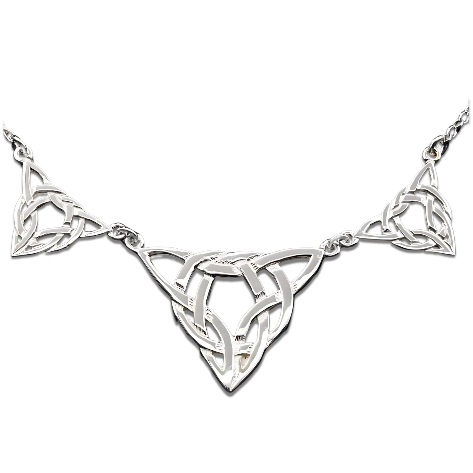 Sterling Silver Or Gold Celtic Necklace - P193- Shetland