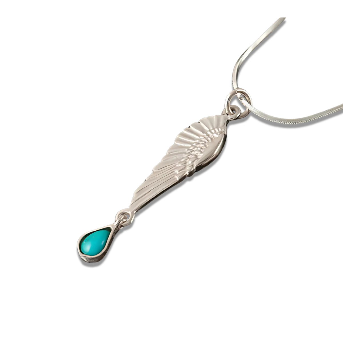 Freija Sterling Silver Pendant With Gemstone - FRP07T Shetland