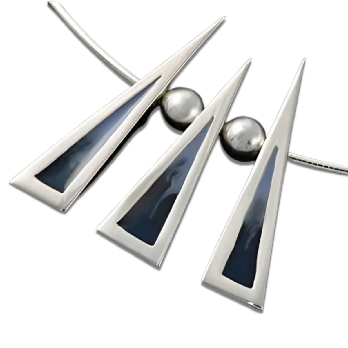 Silver Enamel Celtic Fire Three Piece Pendant -CFP04 Shetland