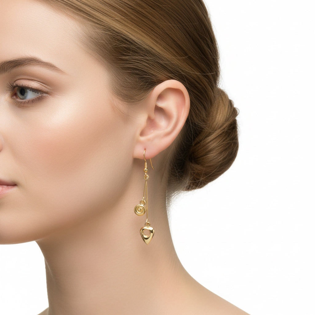 Crest Silver or 9ct Yellow Gold Drop Earrings - 13117/23117 Aurora