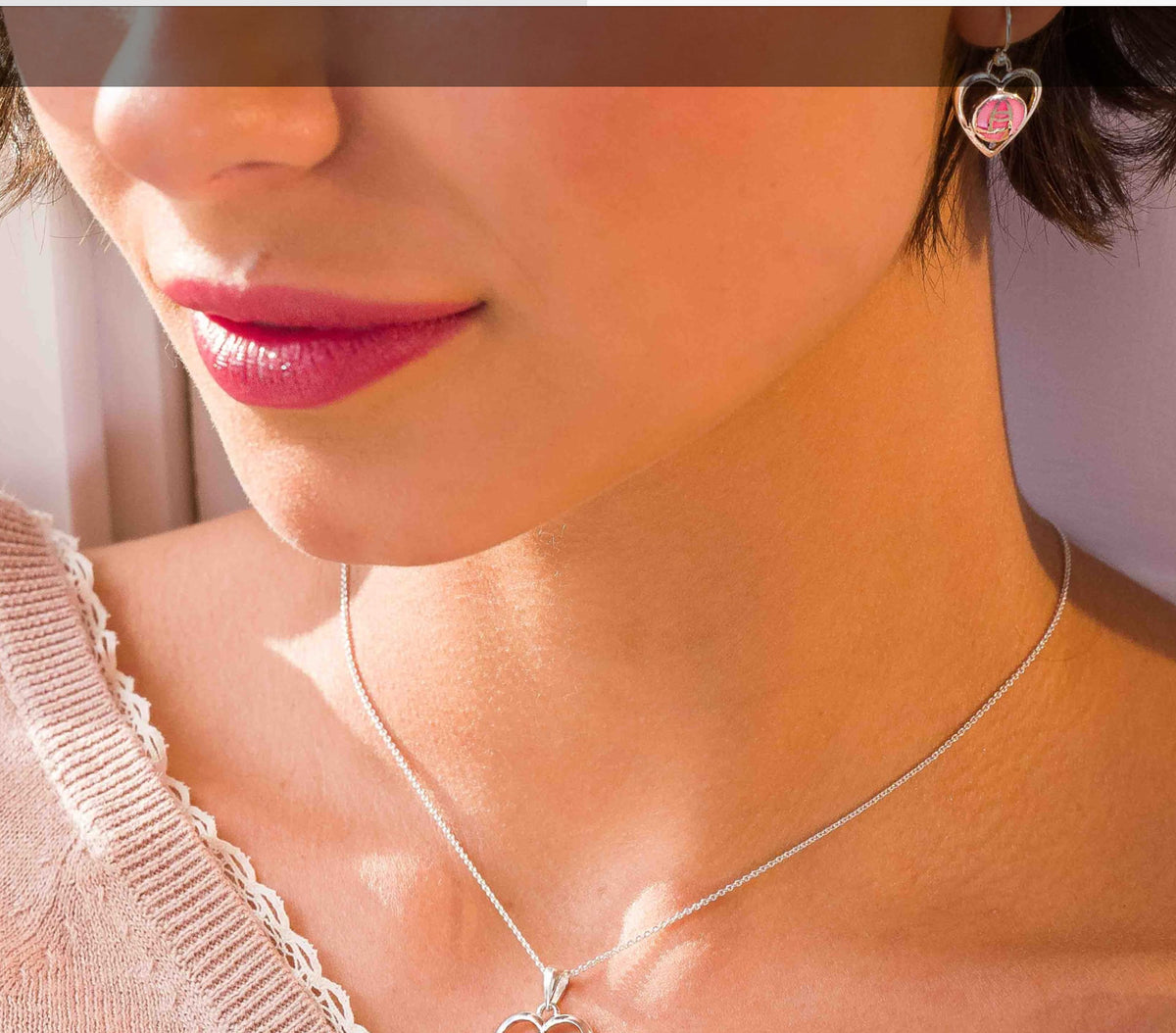 Silver and MOP Mackintosh Drop Heart Earrings-6116sea gems