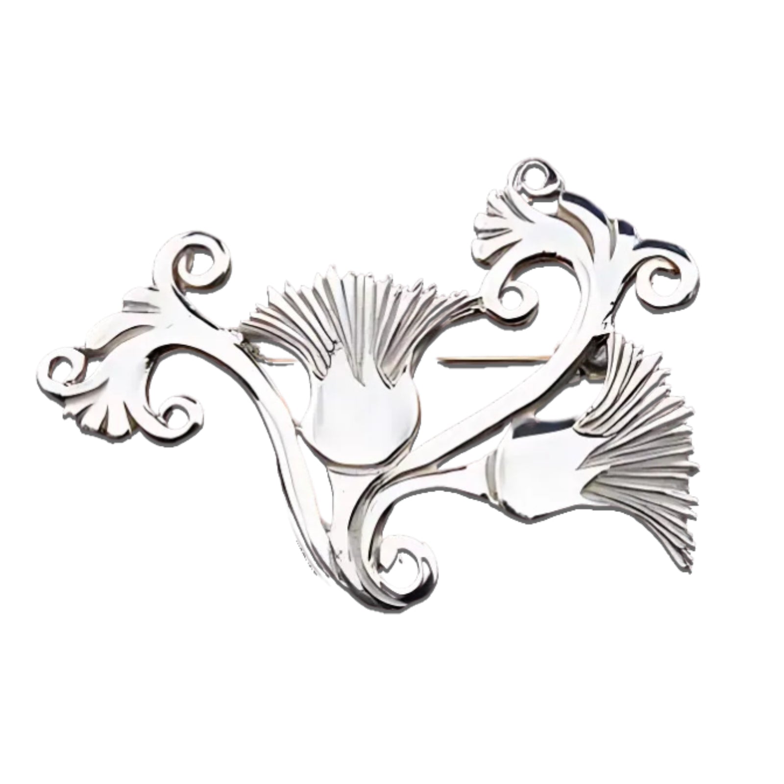 Silver or Gold Thistle Brooch - B36 Shetland