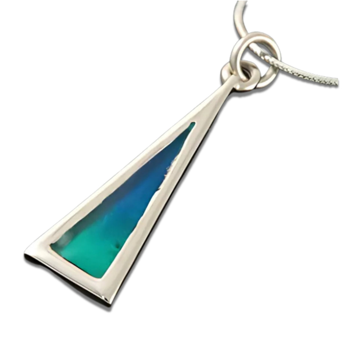 Silver And Enamel Celtic Fire Triangle Pendant - CFP17 Shetland