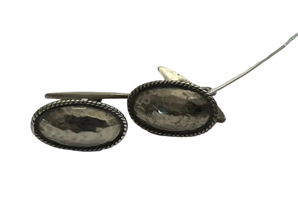 Sterling Silver Oxidised Cufflink - CAF4302