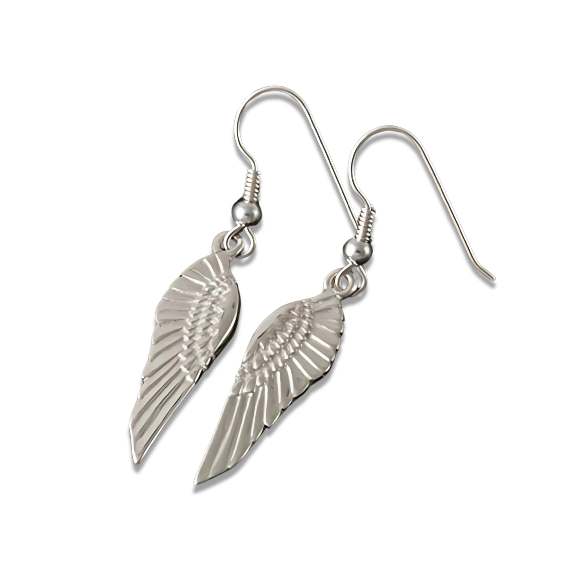 Freija Silver or 9ct Yellow Gold Wing Earrings FRE07D Shetland