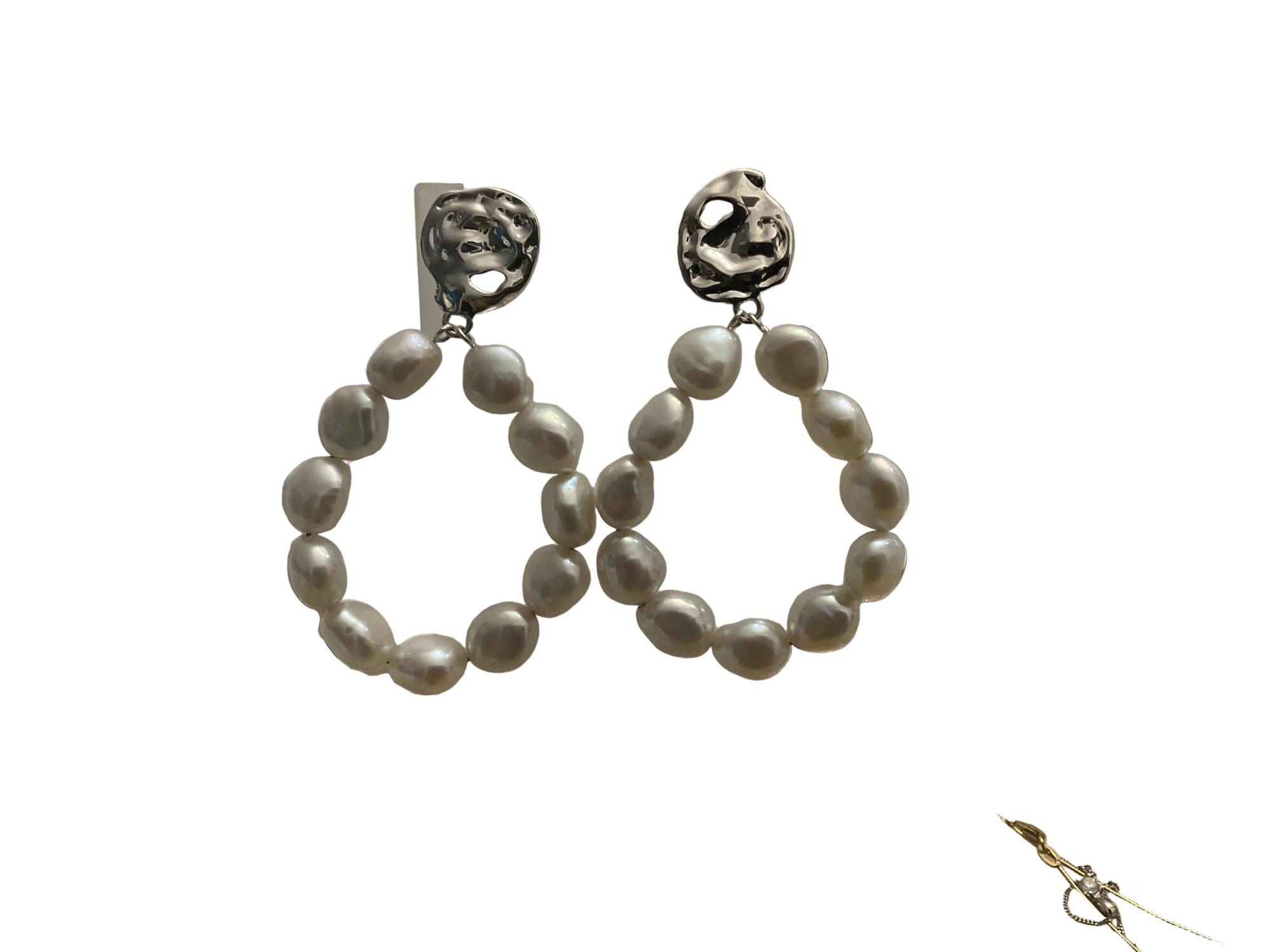 Sterling Silver & Pearl Earrings Hagit Gorali