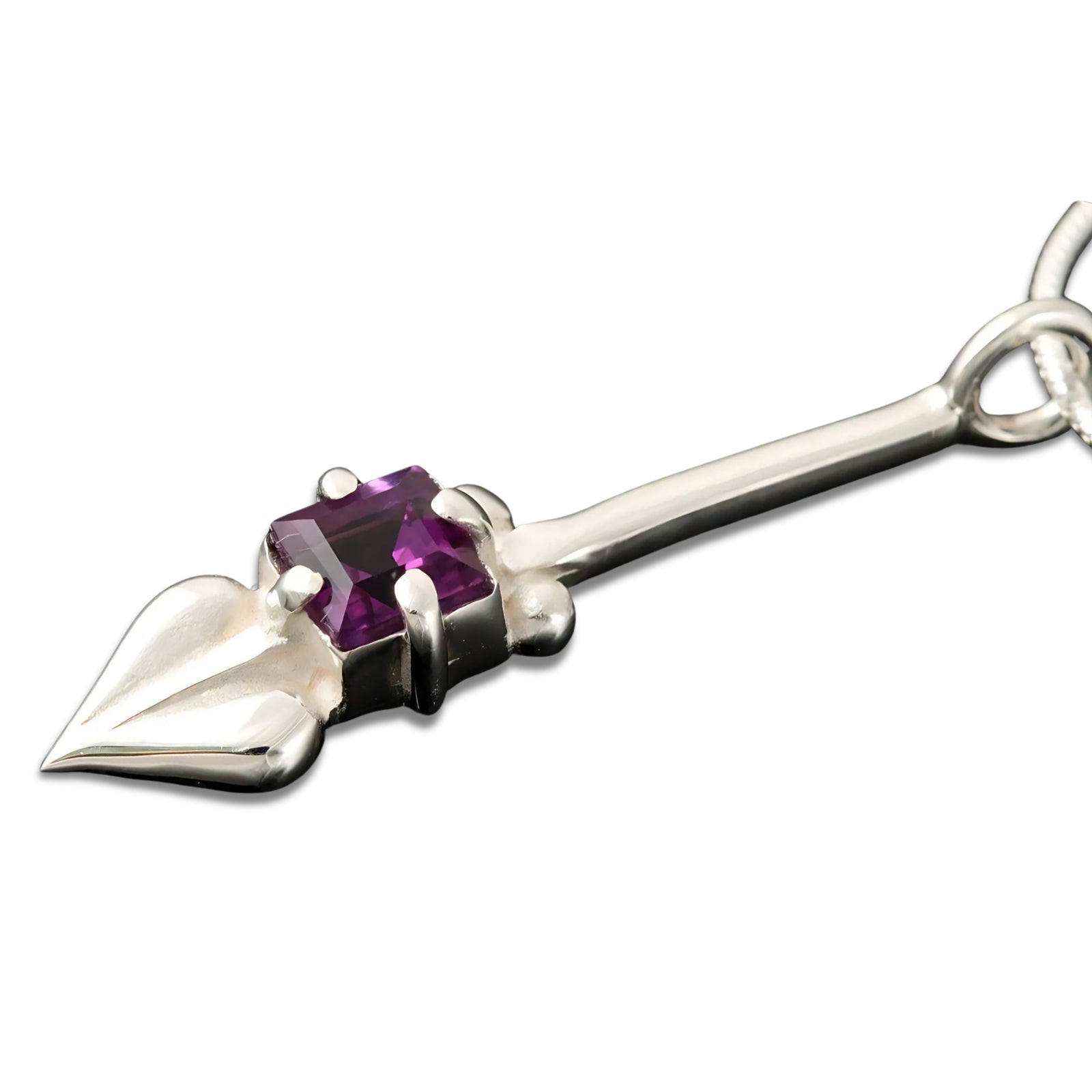 Silver or Gold Amethyst Pendant - GP290 Shetland
