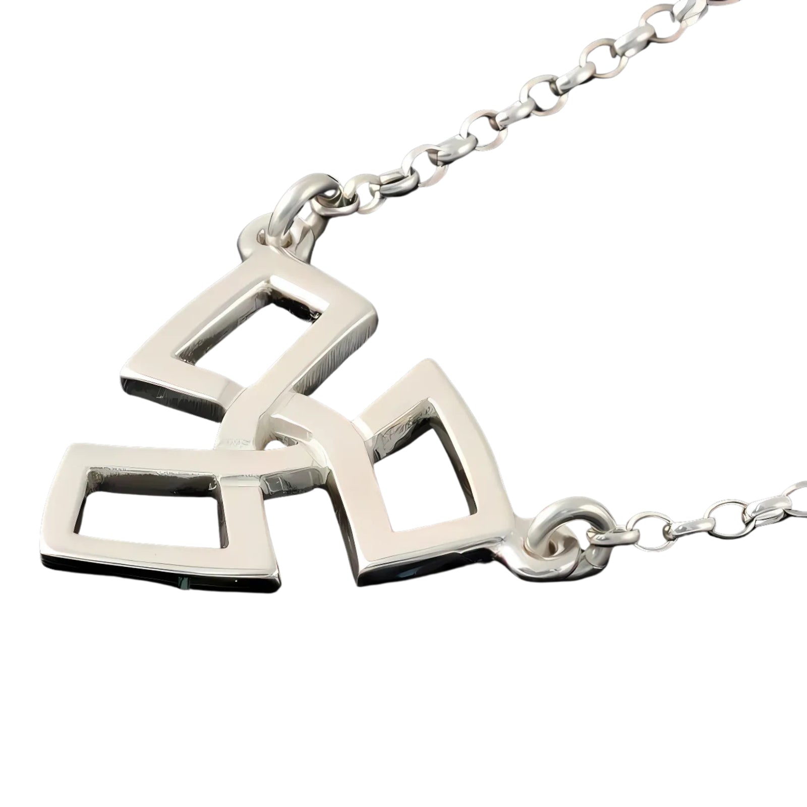 Sterling Silver Triquetra Eternity Necklace - P787 Shetland