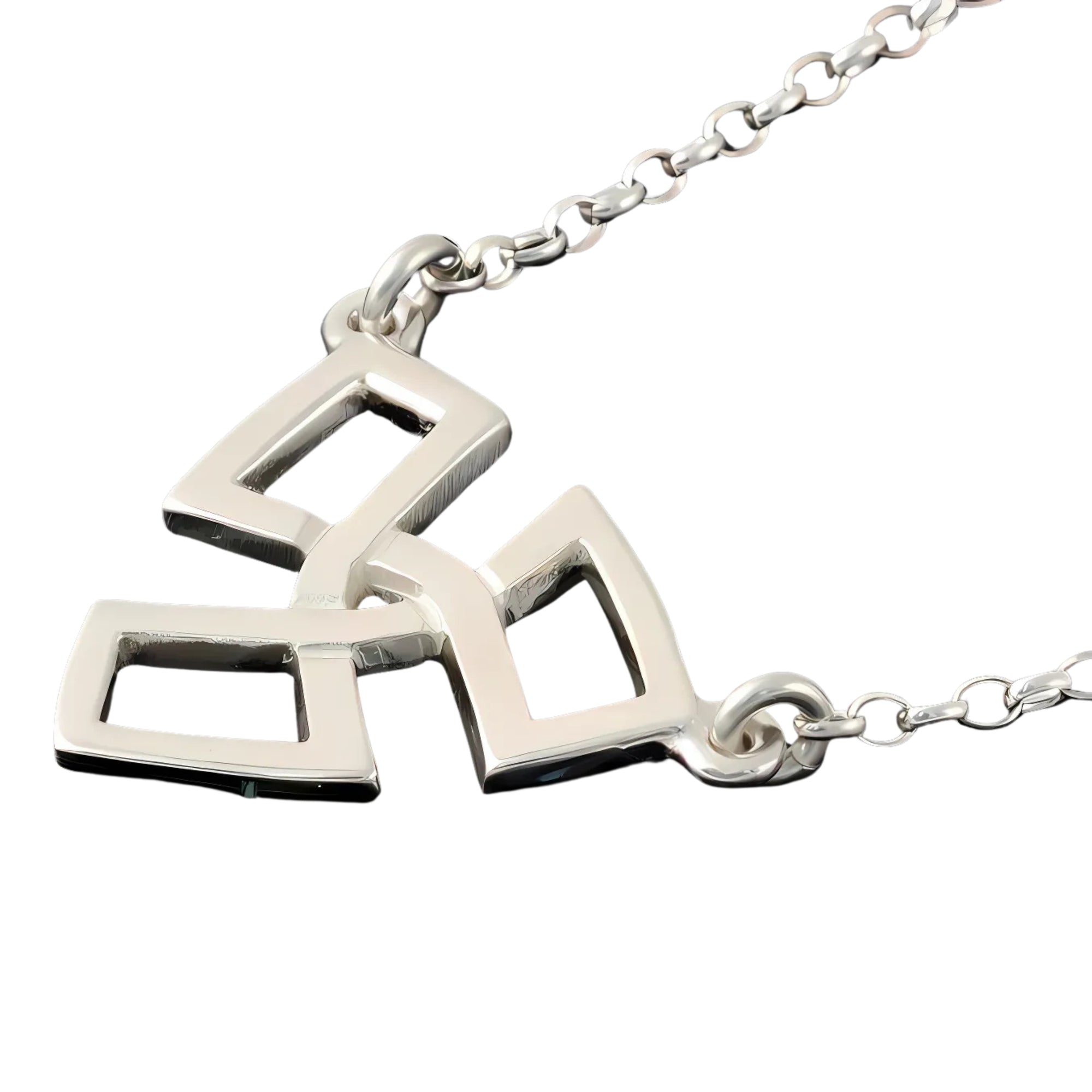 Sterling Silver Triquetra Eternity Necklace - P787 Shetland